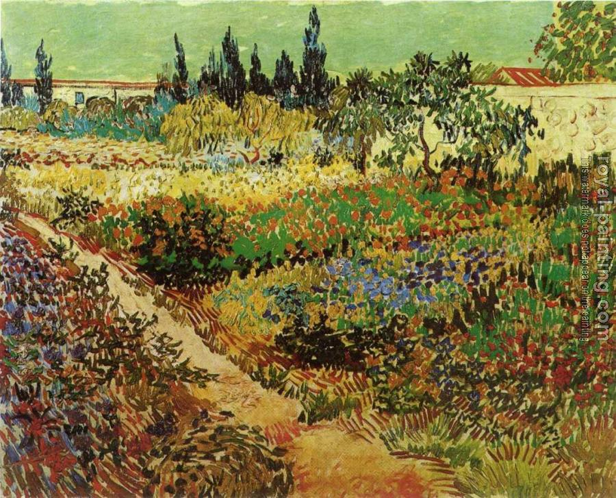 Vincent Van Gogh : Flowering Garden with Path